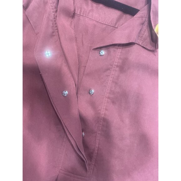 John Mark Oversized Shirt Womens XL red 3/4 sleeve Pullover Boho Travel Casual - Picture 13 of 16